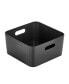 Фото #3 товара Medium Metal Kitchen Storage Container Bin Basket with Handles, Black