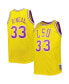 Men's 1990/91 Shaquille O'Neal Gold LSU Tigers Big and Tall Swingman Jersey
