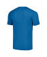 Фото #3 товара Men's Aidan Hutchinson Heathered Blue Detroit Lions Caricature Player Tri-Blend T-shirt