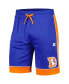 Men's Royal, Orange Distressed Denver Broncos Vintage-Like Fan Favorite Shorts