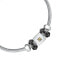 Modern steel bracelet with Drops SCZ1208 pendants