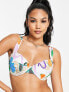 ASOS DESIGN Fuller Bust mix and match underwired bikini top in floral swirl print