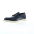 Фото #4 товара Bruno Magli Ezra MB4EZRN0 Mens Blue Leather Loafers & Slip Ons Penny Shoes