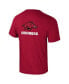 Men's Cardinal Arkansas Razorbacks Logo Lockup 2-Hit Active Blend T-Shirt Бордовый, 2XL - фото #2