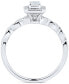 ფოტო #3 პროდუქტის Diamond Octagon-Cut Halo Ring (1/3 ct. t.w.) in 14k White Gold