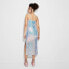 Фото #2 товара Women's Sequin Slip Midi Tank Dress - Wild Fable Light Blue S