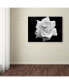 Kurt Shaffer 'Gardenia in Black and White' Canvas Art - 24" x 32"