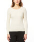 Women's Ribbed Scoop-Neck Sweater, Regular & Petites