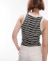 Фото #8 товара Topshop stripe racer vest in mono