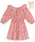 ფოტო #4 პროდუქტის Big Girls Off-The-Shoulder Paisley Poplin Dress with Hair Clip