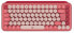 Фото #2 товара Logitech POP Keys Wireless Mechanical Keyboard With Emoji Keys - Mini - RF Wireless + Bluetooth - Mechanical - QWERTZ - Burgundy - Pink - Rose