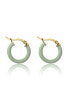 Gold plated hoops with enamel Laura Green Earrings MCE23148G