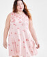 Фото #4 товара Plus Size Printed Flip-Flop Dress, Created for Macy's
