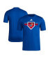 Фото #1 товара Men's Royal Kansas Jayhawks 2023/24 AEROREADY Homeland Plate Pregame T-Shirt