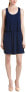 Splendid 237598 Womens Sleeveless Rayon Voile and Jersey Dress Navy Size X-Large