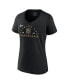 Women's Black Vegas Golden Knights 2023 Stanley Cup Champions Jersey Roster V-Neck T-shirt