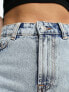 Фото #4 товара Miss Selfridge petite long line denim short in acid wash