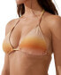ფოტო #3 პროდუქტის Women's Glitter Ombre Slider Triangle Bikini Top