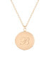 14K Gold Plated Isla Initial Long Locket Necklace