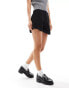 & Other Stories high waist crepe shorts in black