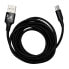 Mocny kabel przewód w oplocie USB USB-C 2.4A 2m czarny
