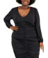 Trendy Plus Size Ruched Bodycon Dress