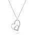 Фото #1 товара Charming silver necklace with hearts NCL72W
