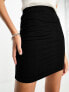 Фото #8 товара ASOS DESIGN Tall jersey pencil mini skirt in black