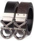 Men's Monogram Buckle Reversible Leather Belt
