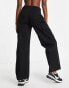 ASOS DESIGN oversized cargo trousers in washed black