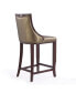 Emperor 19" L Beech Wood Faux Leather Upholstered Barstool