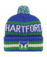 Men's Blue Hartford Whalers Bering Cuffed Knit Hat with Pom