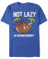 Фото #1 товара Disney Men's Lion King Pumbaa Not Lazy Short Sleeve T-Shirt