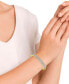 ფოტო #4 პროდუქტის Diamond Accent Greek Key Bangle Bracelet in Silver Plated Brass