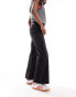 COLLUSION x008 mid rise relaxed flare jeans in washed black