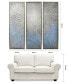 Фото #9 товара Silver Ice 3-Piece Textured Metallic Hand Painted Wall Art Set by Martin Edwards, 60" x 20" x 1.5"