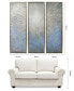 Silver Ice 3-Piece Textured Metallic Hand Painted Wall Art Set by Martin Edwards, 60" x 20" x 1.5"