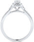 ფოტო #3 პროდუქტის Diamond Princess Halo Ring (1/3 ct. t.w.) in 14k White Gold
