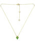 ფოტო #3 პროდუქტის Lab-Grown Green Quartz Cluster Pendant Necklace, 16" + 2" extender, Created for Macy's