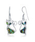 ფოტო #1 პროდუქტის Sterling Silver Abalone Cat Earrings