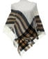 Women's Plaid Brushed Poncho Sweater, Created for Macy's