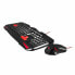 Фото #4 товара Клавиатура и мышь Tacens MCP1 Чёрный Красный Монохромный Испанская Qwerty