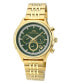 Фото #1 товара Часы Porsamo Bleu Charlie Gold Tone Green Men's Watch