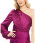 Women's Ieena Asymmetrical One Shoulder Single Long Sleeve Gown