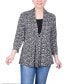 ფოტო #1 პროდუქტის Petite Puff Print 3/4 Sleeve Two-Fer Top