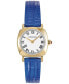 ფოტო #1 პროდუქტის Salvatore Women's Swiss Blue Leather Strap Watch 23mm