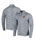 ფოტო #4 პროდუქტის Men's Gray Chicago Bears Brigade Throwback Quarter-Zip Top