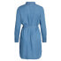 VILA Bista Denim Long Sleeve Belt Dress