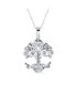 ფოტო #1 პროდუქტის Medium Celtic Matriarch Mothers Family Wishing Tree Of Life Pendant Necklace For Women Oxidized .925 Sterling Silver 18 Inch