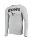 Фото #3 товара Men's Heathered Gray Houston Texans Combine Authentic Stated Long Sleeve T-shirt